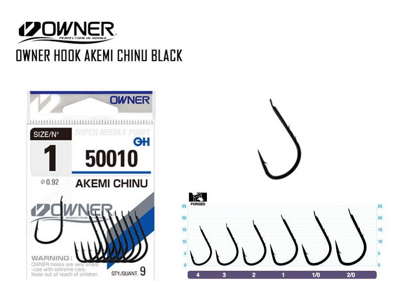 Owner 50010 Akemi Chinu (#1/0, 8pcs)